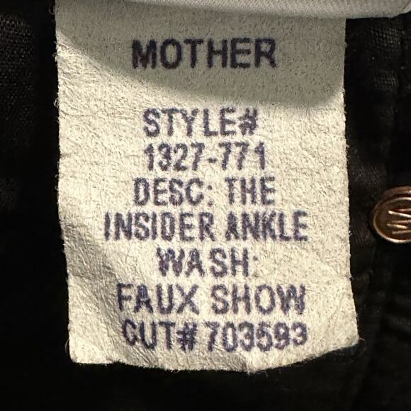 Mother Women 26 The Insider Ankle Faux Leather Pants in Faux Show Black - Picture 11 of 15